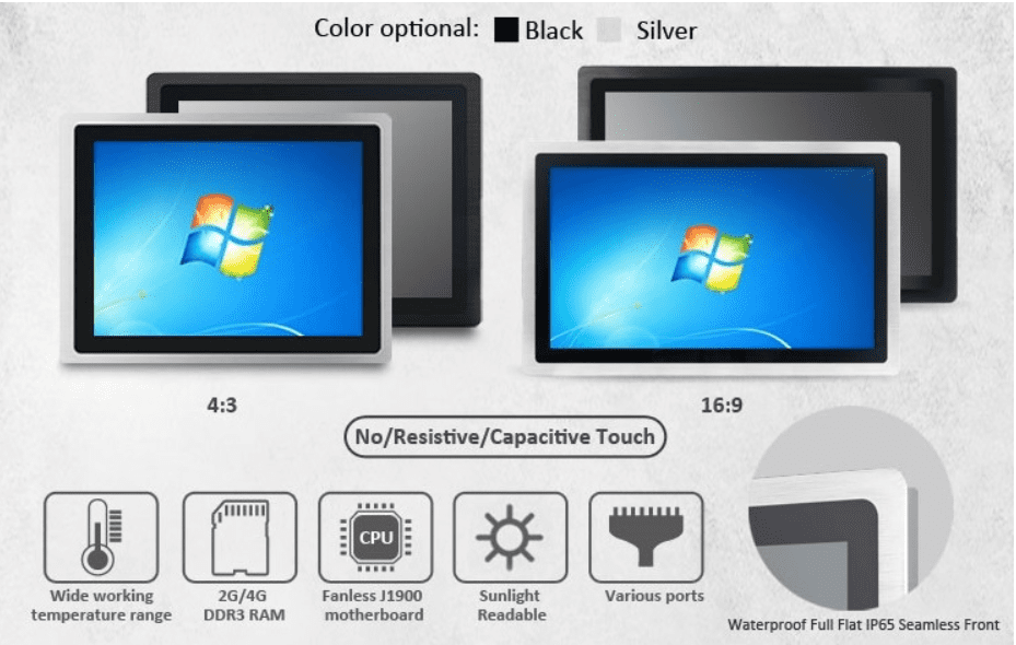 Industrial touch screen panel PCs with HDMI and LCD technology offer a reliable and high-quality display experience. These rugged devices are equipped with touch screen capabilities, making them ideal for various industrial applications. With Industrial touch screen panel PCs with HDMI and LCD technology offer a reliable and high-quality display experience. These rugged devices are equipped with touch screen capabilities, making them ideal for various industrial applications. With