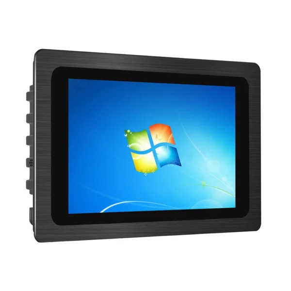 Windows logo displayed on a touchscreen monitor.