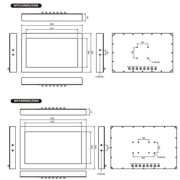 21.5 J1900 Full IP65 Touch IPC in color image